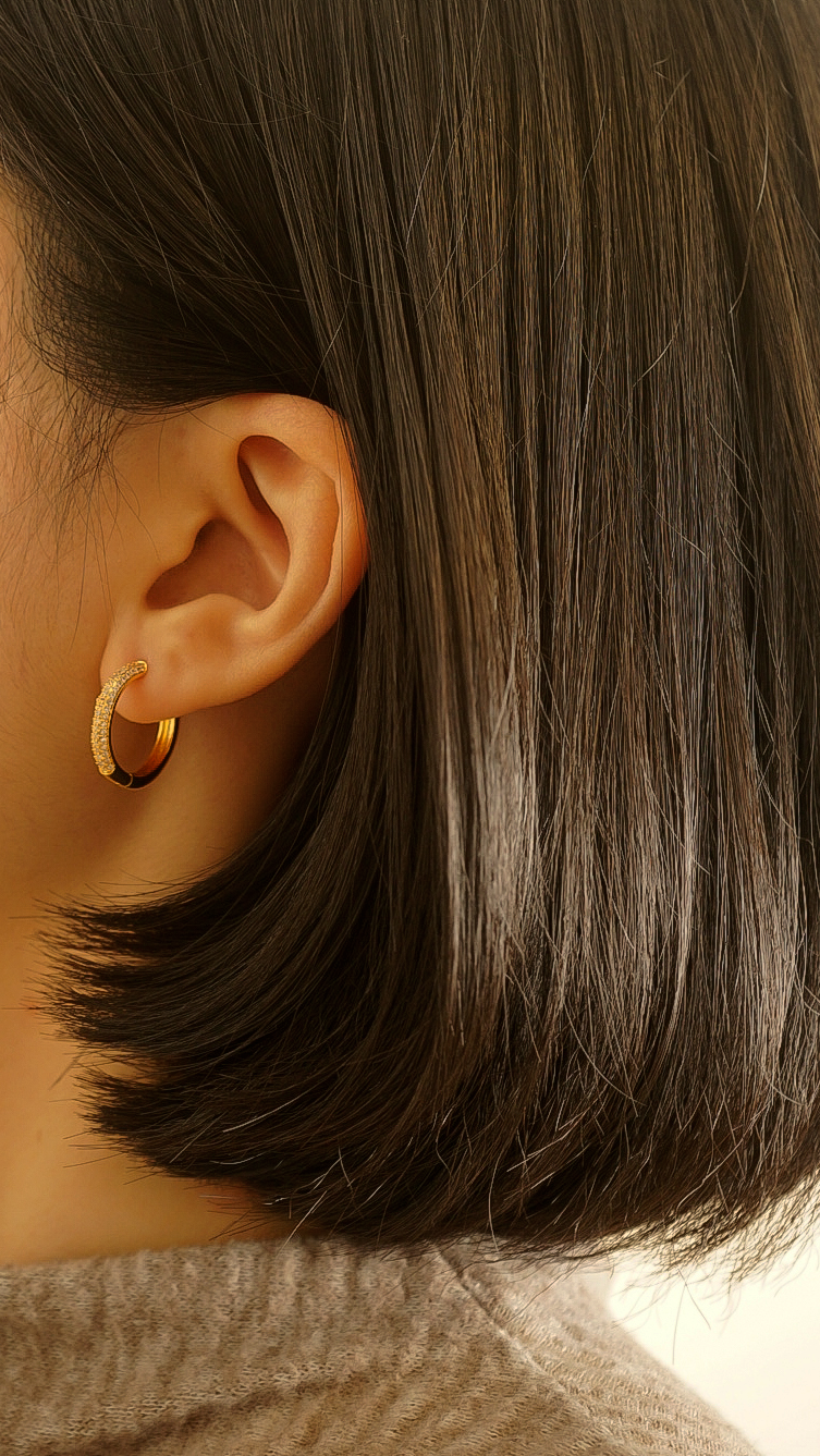 Sparkling Hoop Earrings