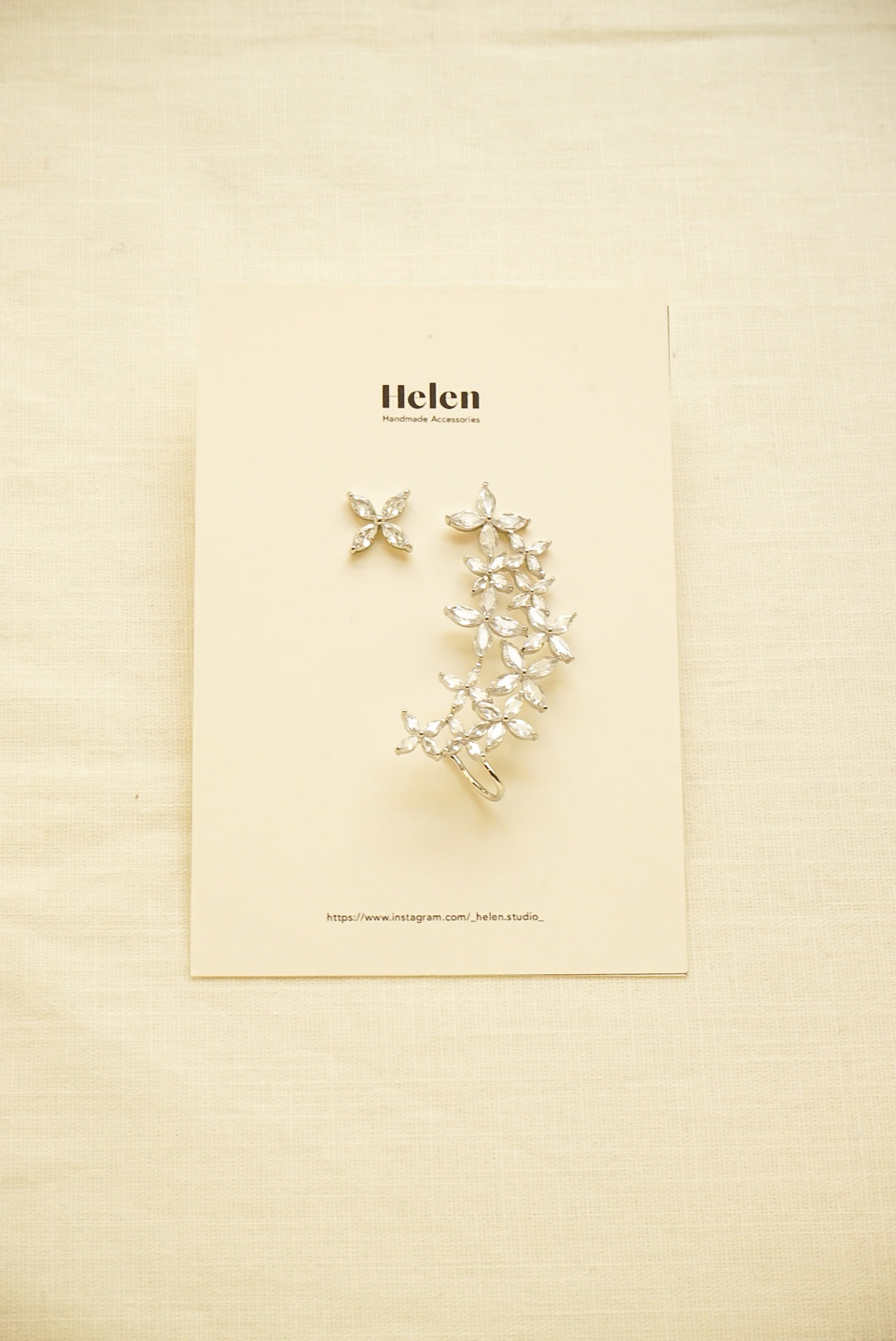 Crystal Asymmetrical Ear Cuffs
