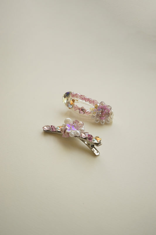 Blush Fleur Hair Pins