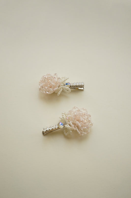 Rosé Fleur Hair Pins