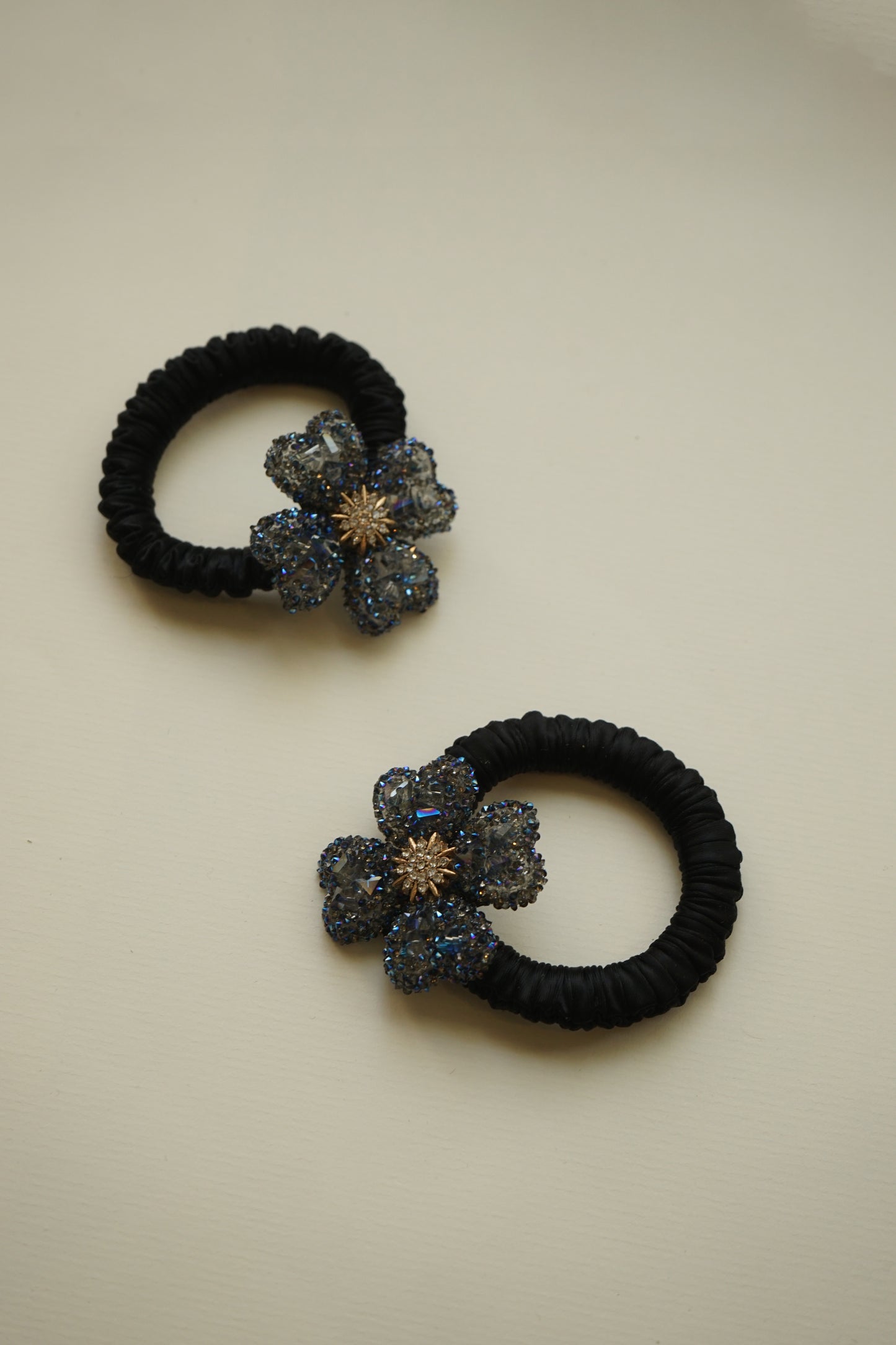 Bleu Fleur Hair Ties