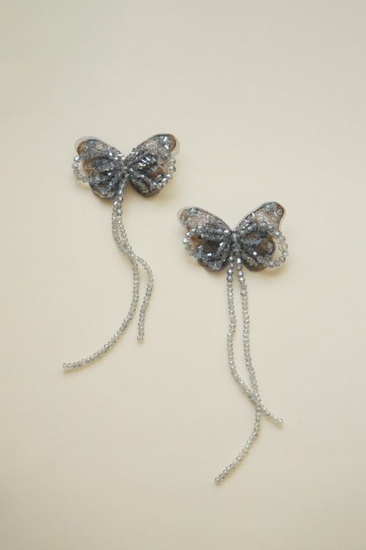 Azure Butterfly Hair Pins