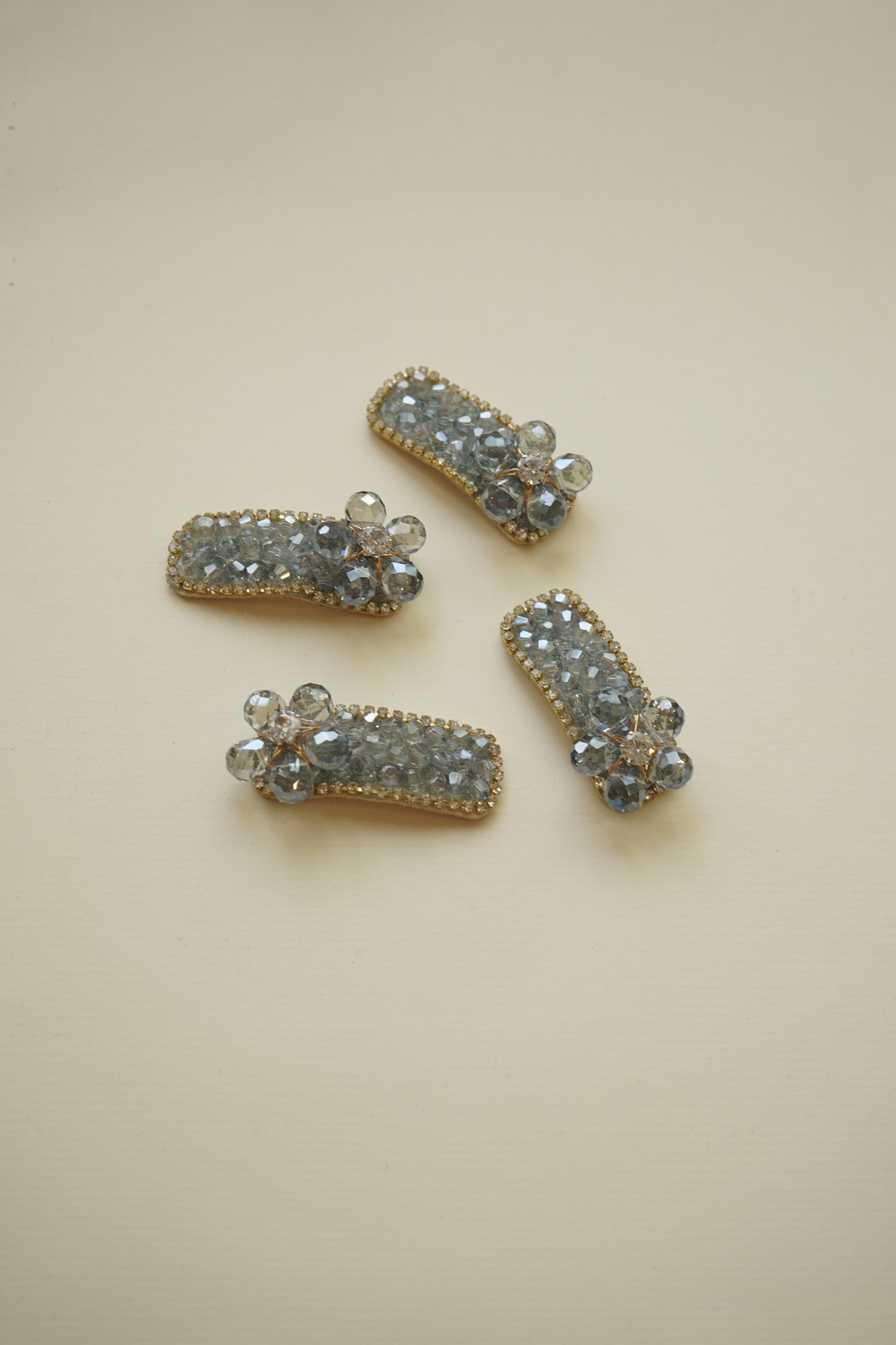 Frosted Crystal Hair Pins