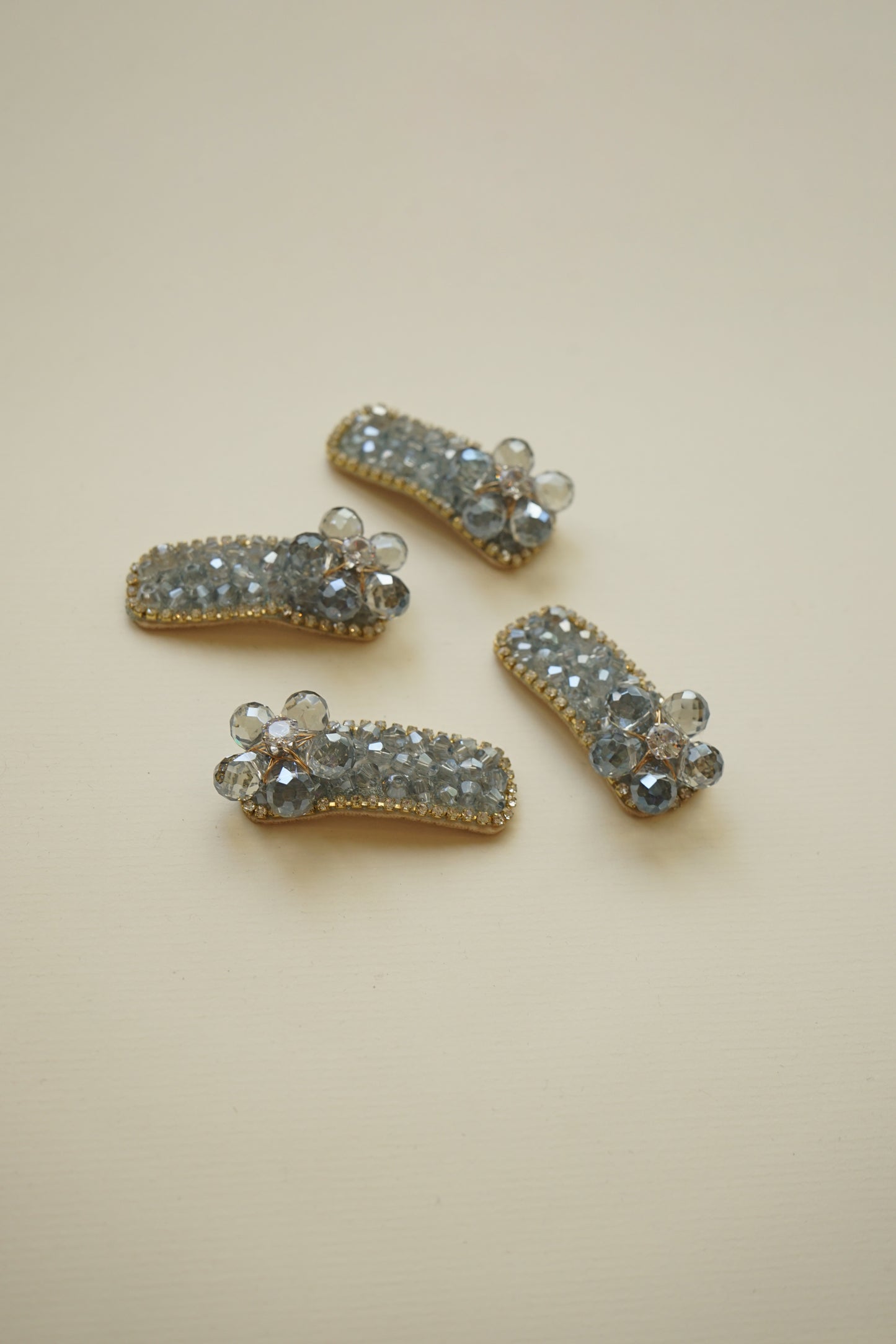 Frosted Crystal Hair Pins