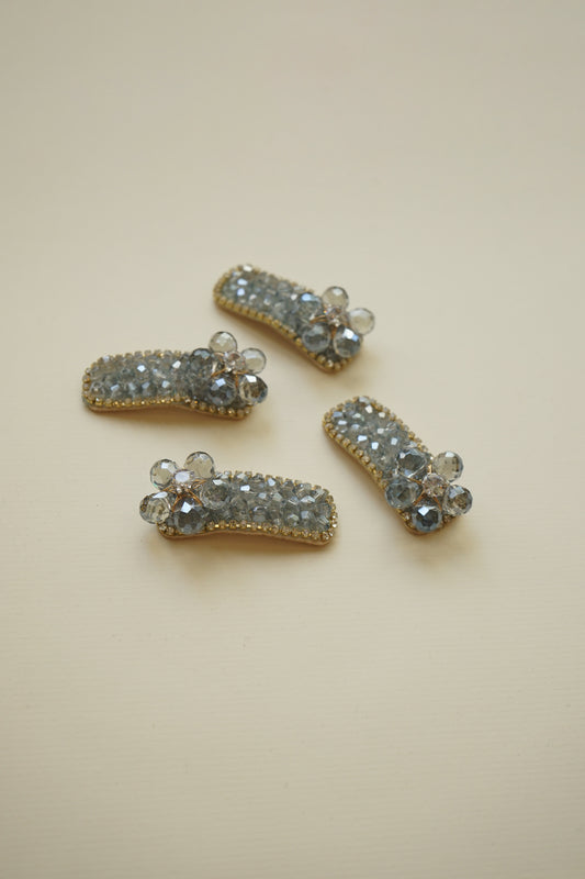 Frosted Crystal Hair Pins