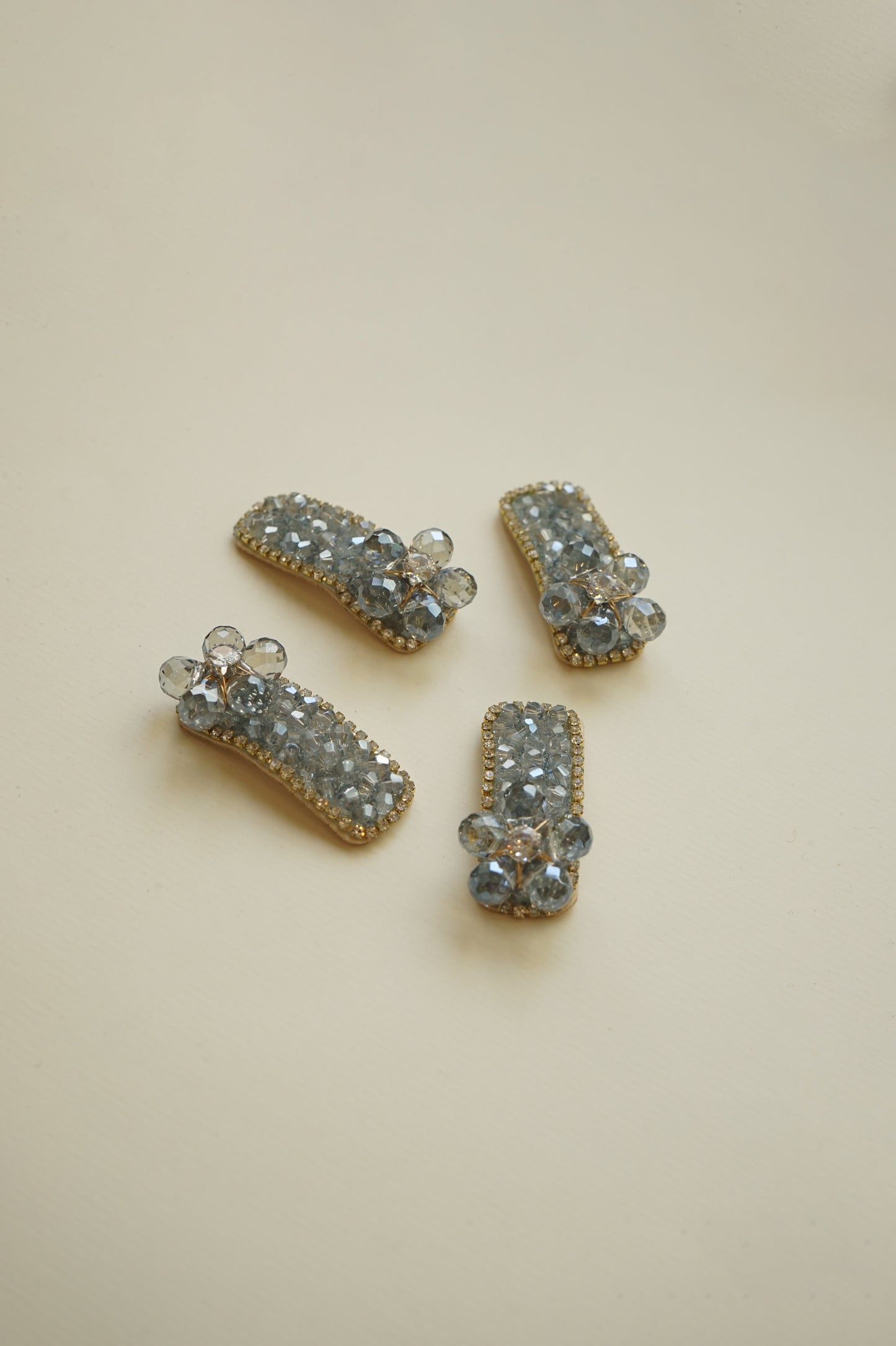 Frosted Crystal Hair Pins