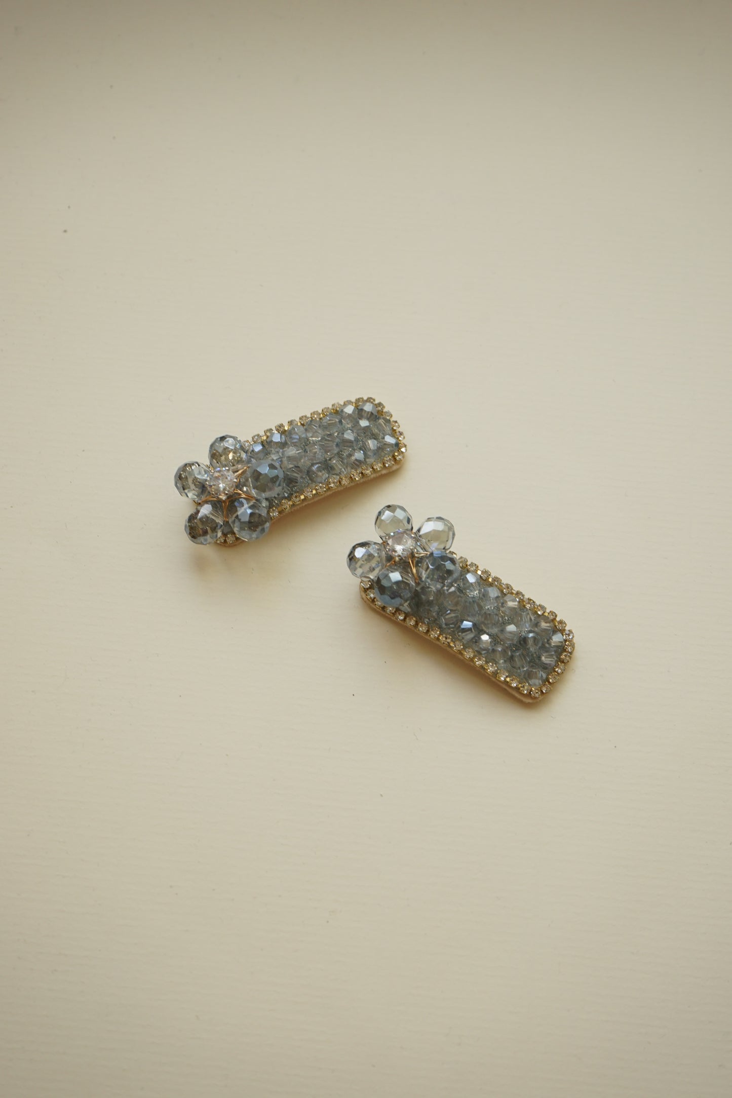 Frosted Crystal Hair Pins