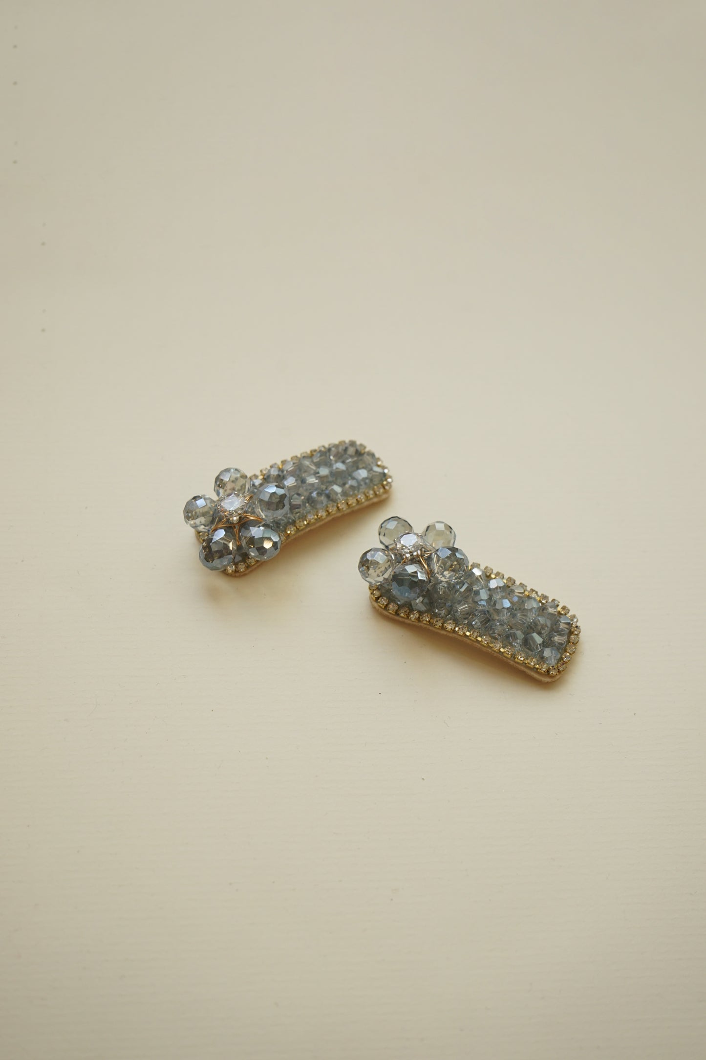 Frosted Crystal Hair Pins