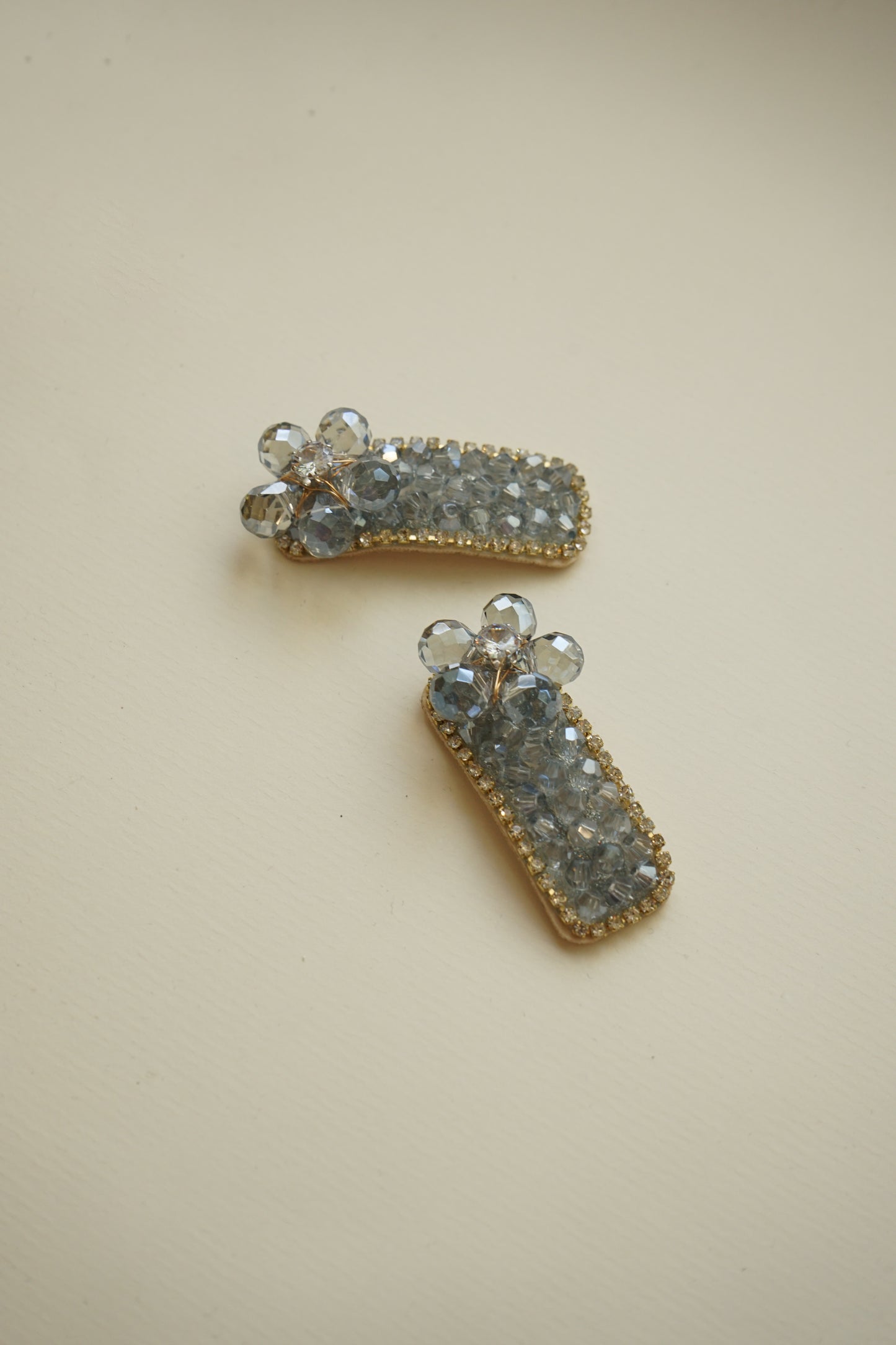 Frosted Crystal Hair Pins