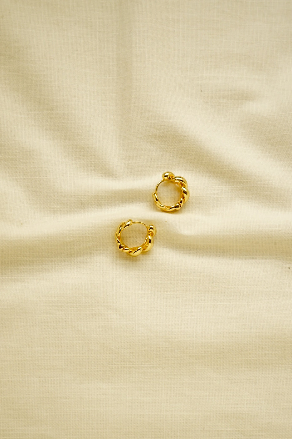 Golden Rope Hoop Earrings
