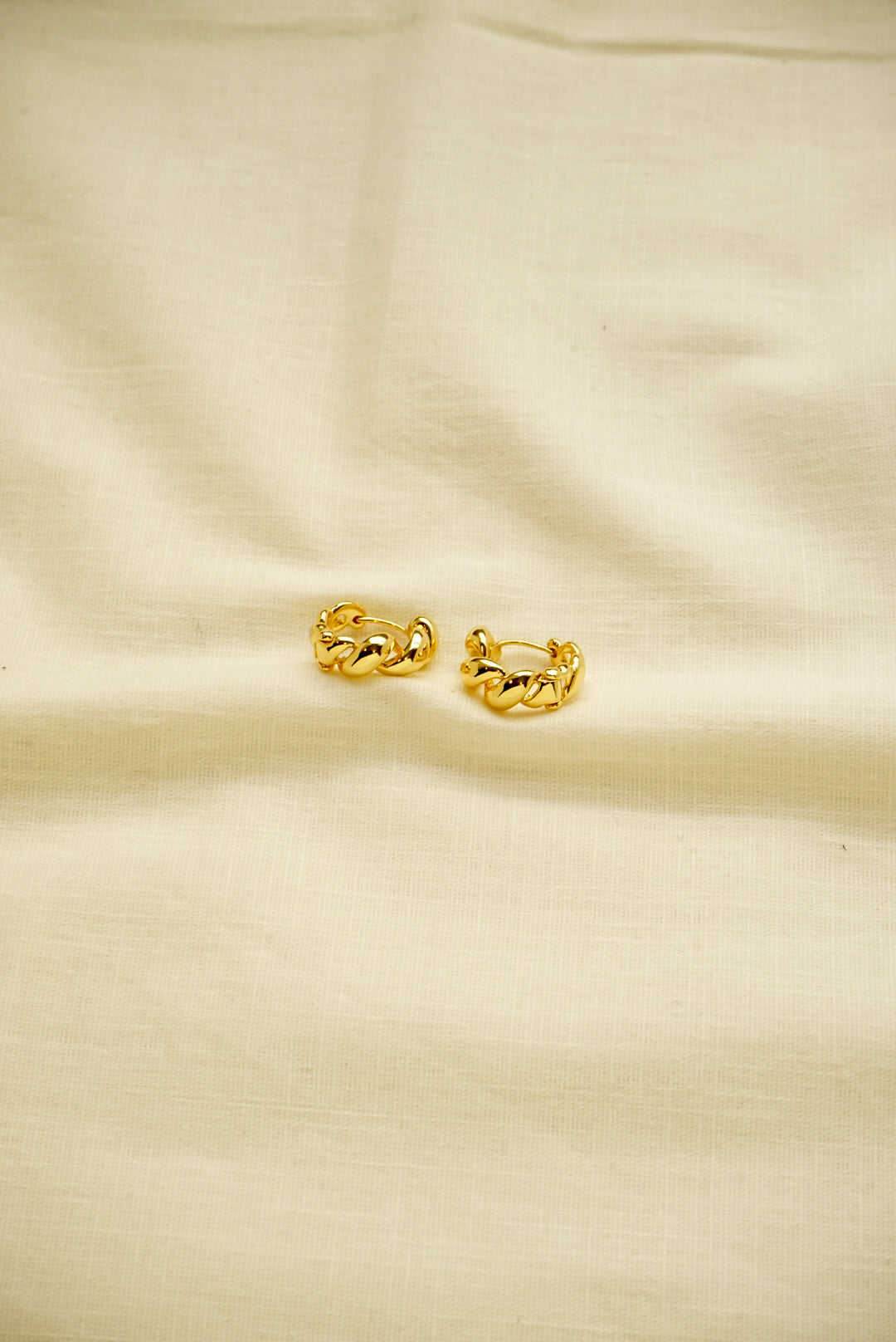 Golden Rope Hoop Earrings