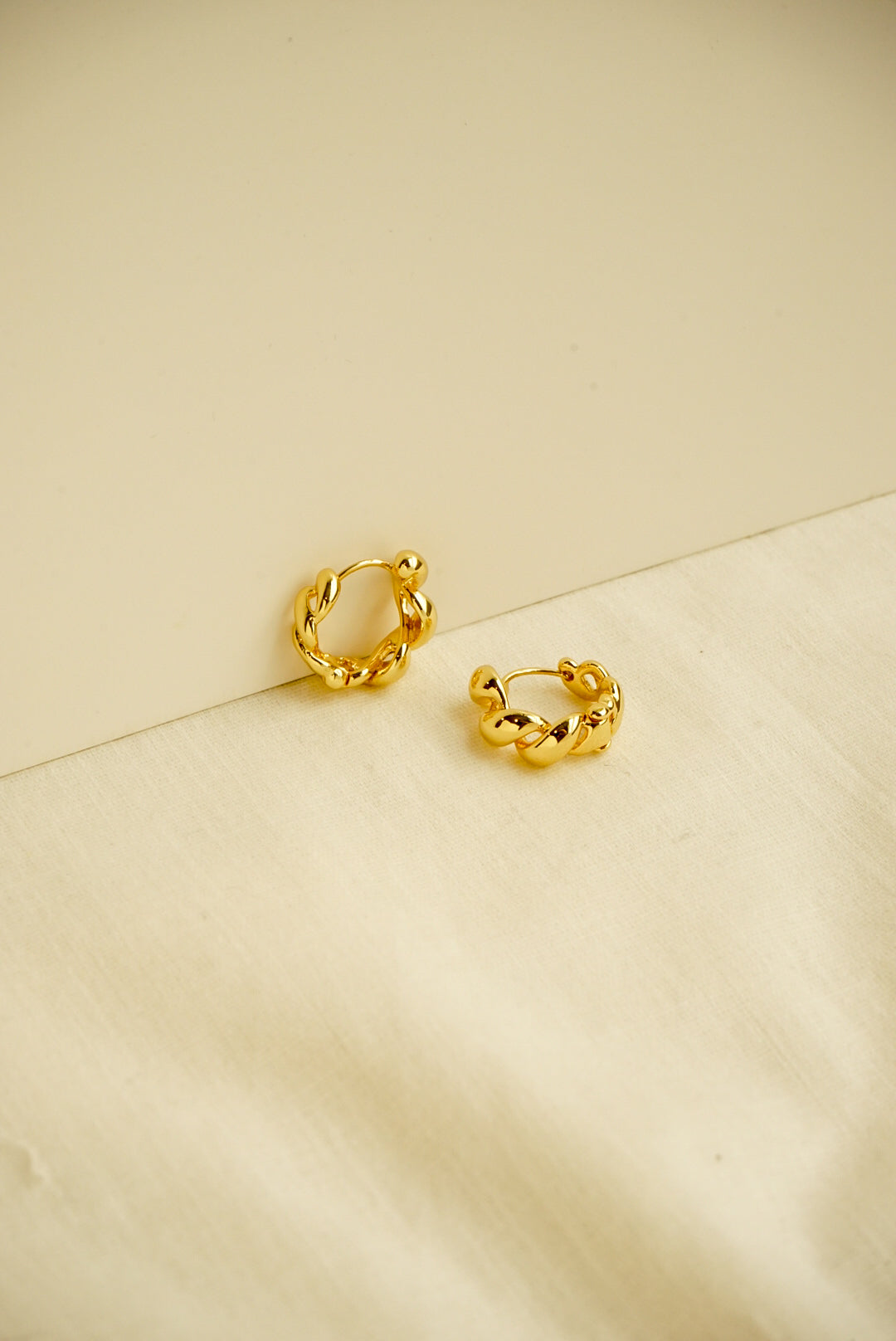 Golden Rope Hoop Earrings