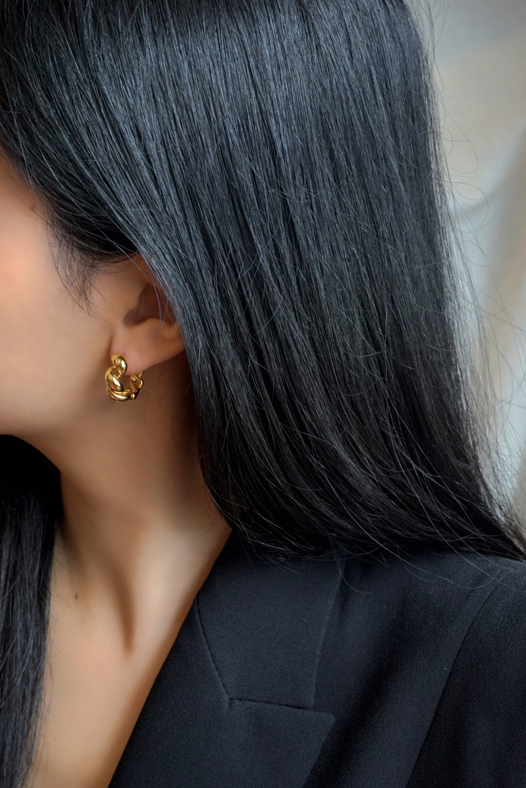 Golden Rope Hoop Earrings