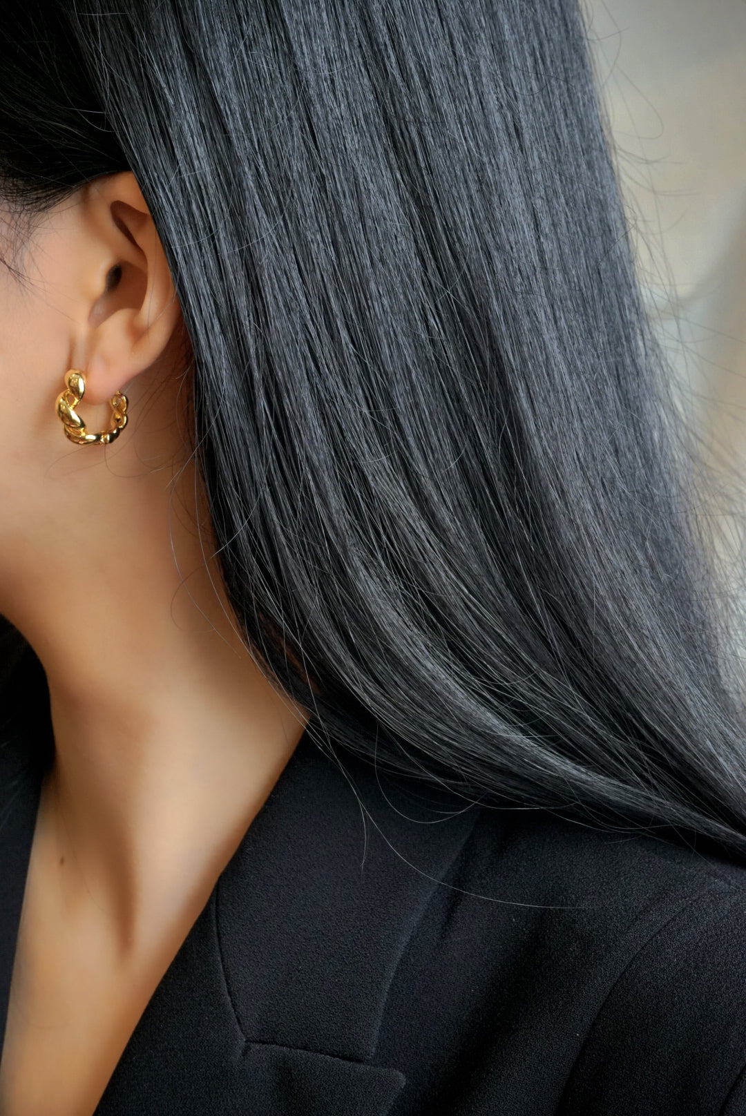 Golden Rope Hoop Earrings