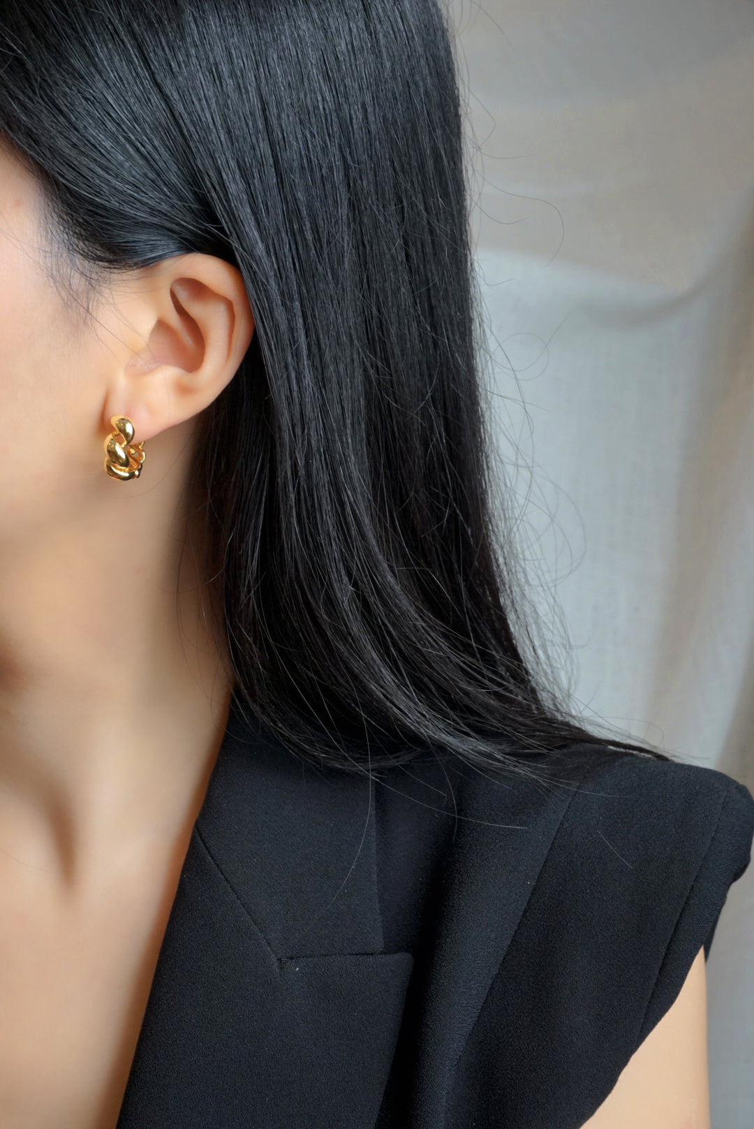 Golden Rope Hoop Earrings