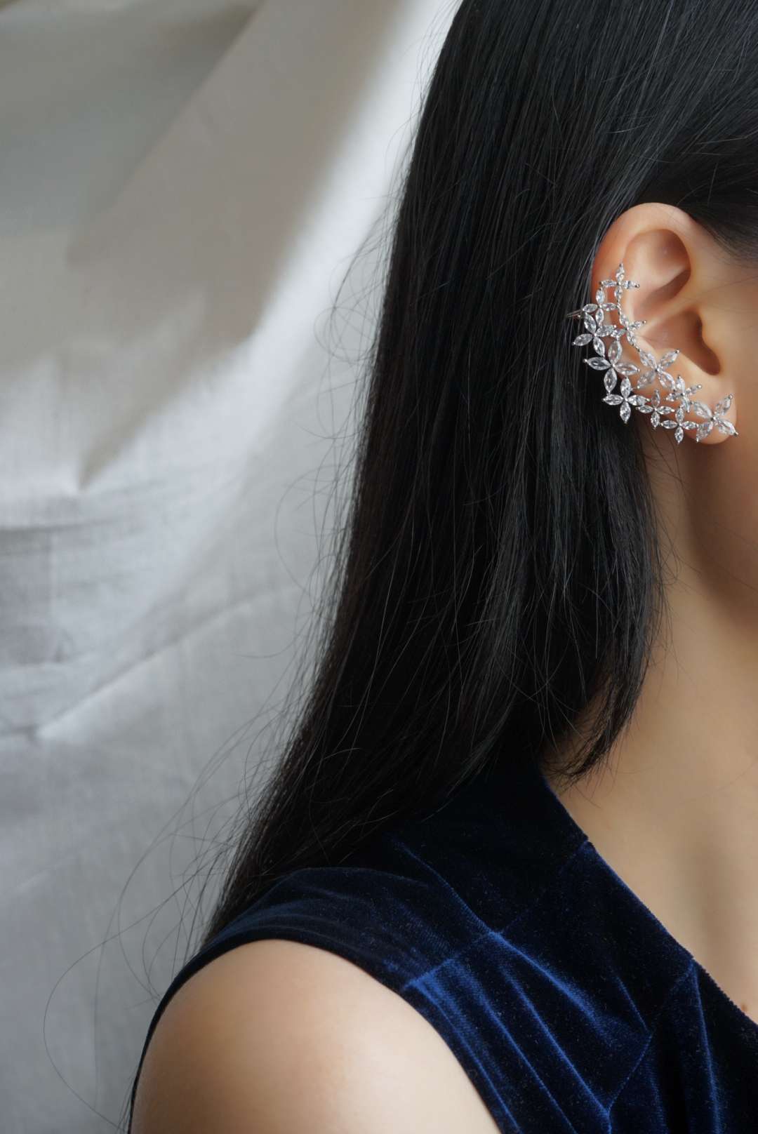 Crystal Asymmetrical Ear Cuffs