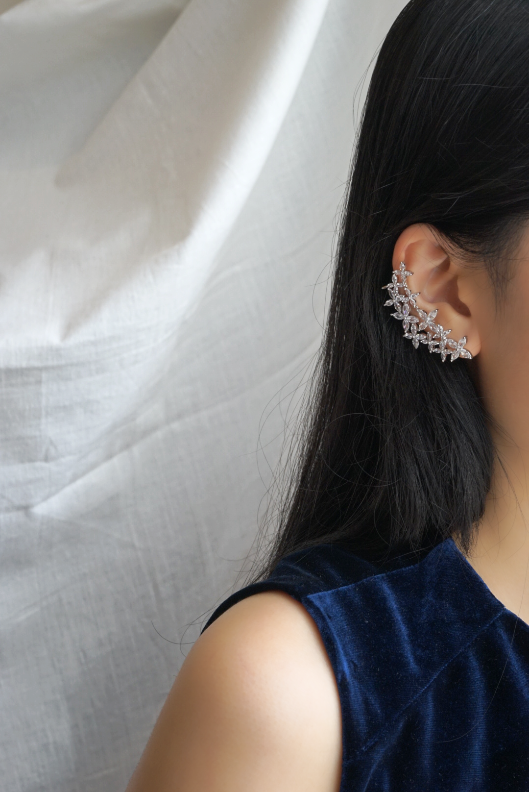 Crystal Asymmetrical Ear Cuffs