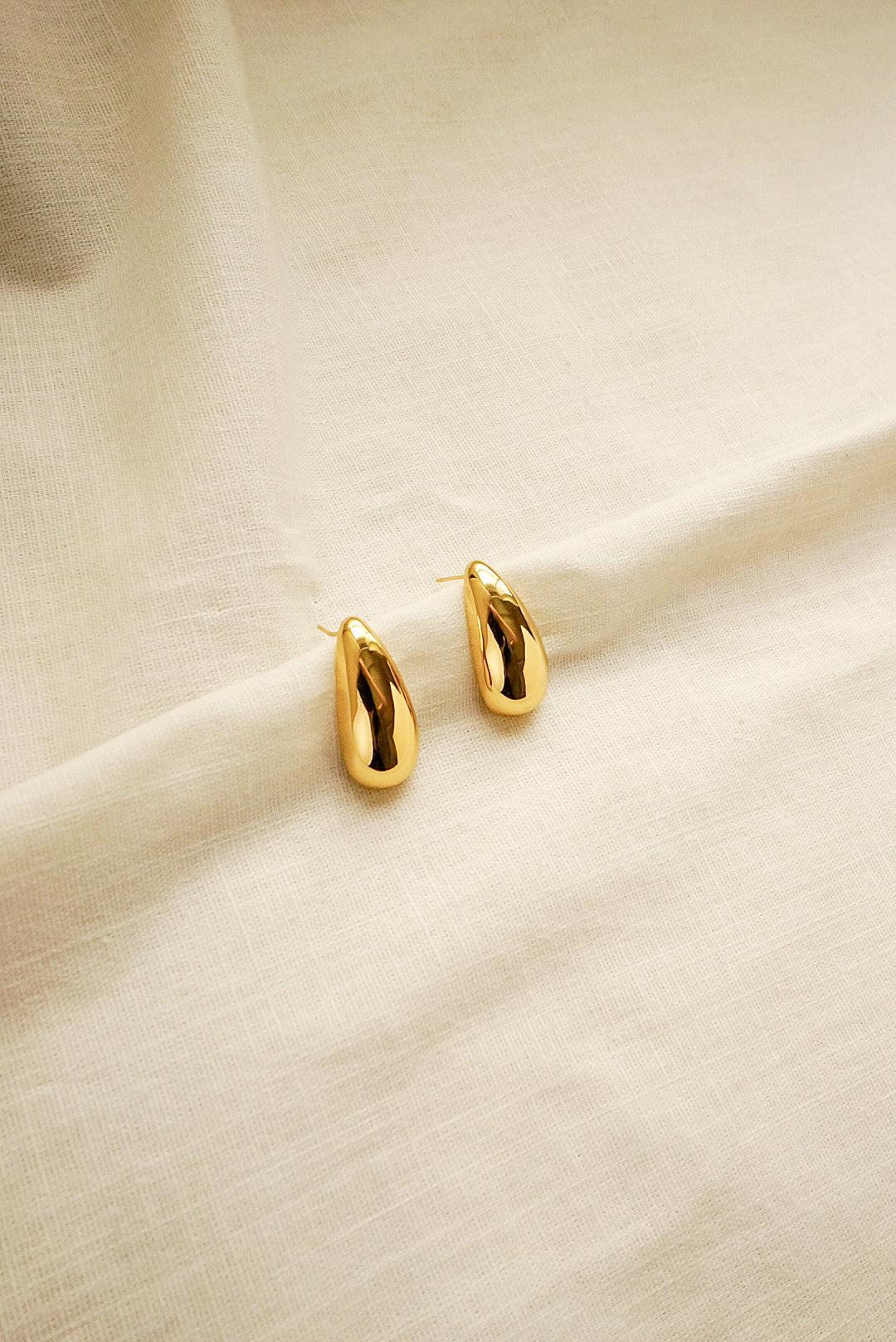 Gold Plated Teardrop Earrings